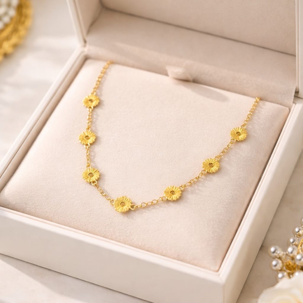 Gold Floral Necklace